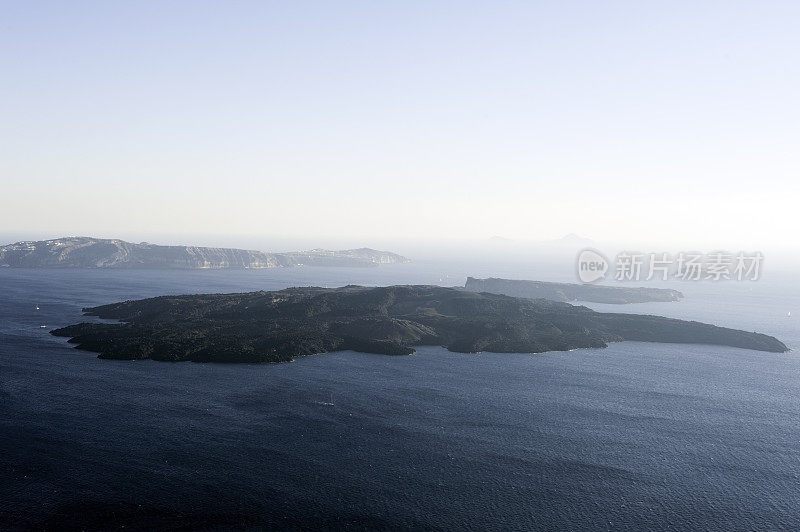 希腊圣托里尼的Nea Kameni火山